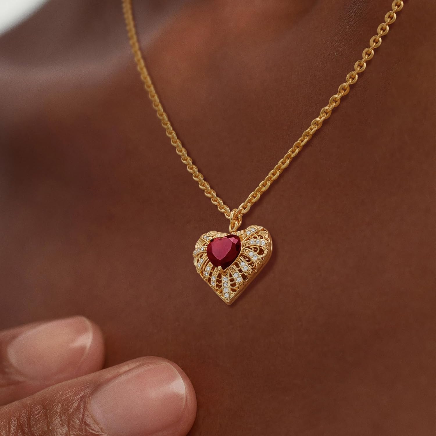 Gold Layered Necklaces Set For Women | 14K Gold Plated Handmade Cuban Link Figaro Cable Satellite Paperclip Chain Choker Necklace | CZ Heart Butterfly Square Cross Pendant Necklace Jewelry Gift Sets - Image 4