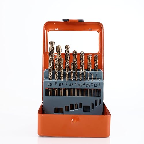 Miniatura 2 de 19 brocas de cobalto de 364-2564 pulgadas, acero de alta velocidad M35- HSS para taladroconductor de acero inoxidable resistente