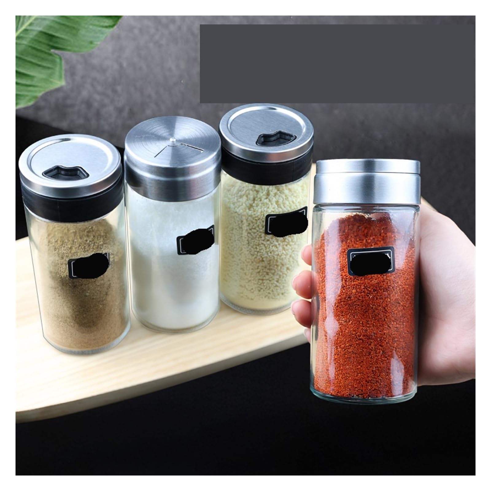 2pcs Household Kitchen PorousSeasoning Bottle Pour Sucre