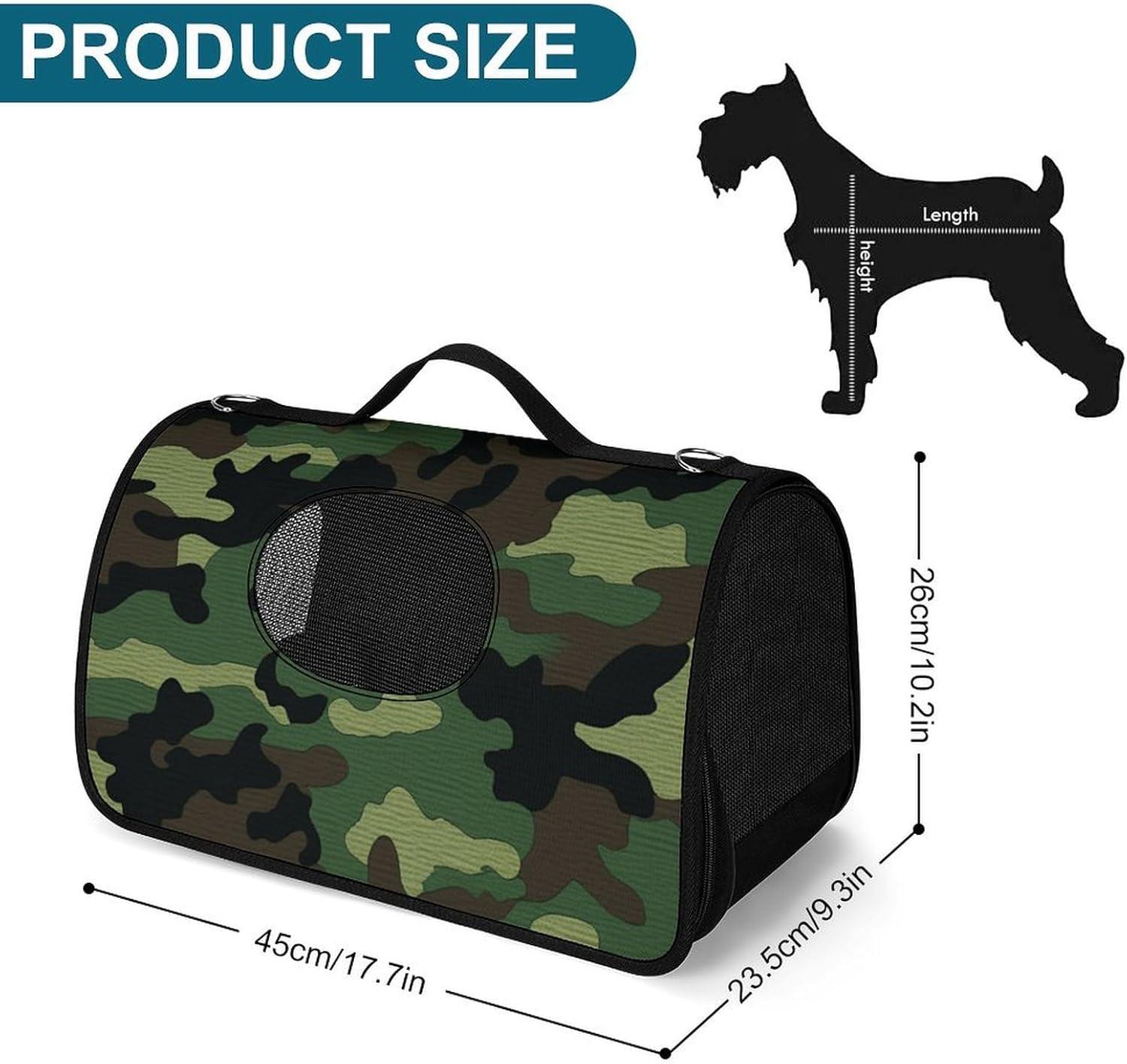 Pet Handbags, Green Military Printed Pet Handbags,folding Pet Bags,new Pet Handbags,universal Pet Handbags, 45X26X23.5cm