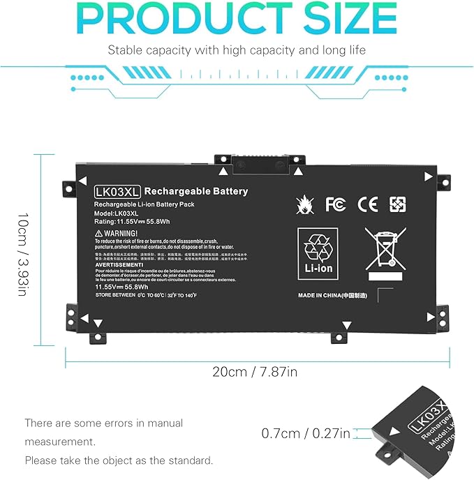 Batería LK03XL para HP Envy x360 15m-bp miniatura 3
