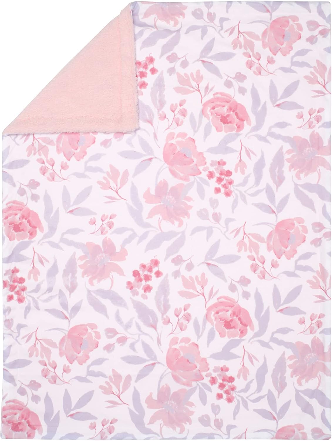 Bedtime Originals Lavender Floral Pink/Purple Soft Fleece Baby Blanket
