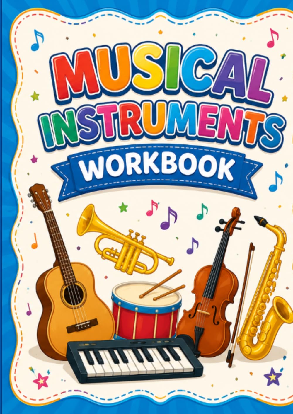 Kids Musical Instruments Workbook
