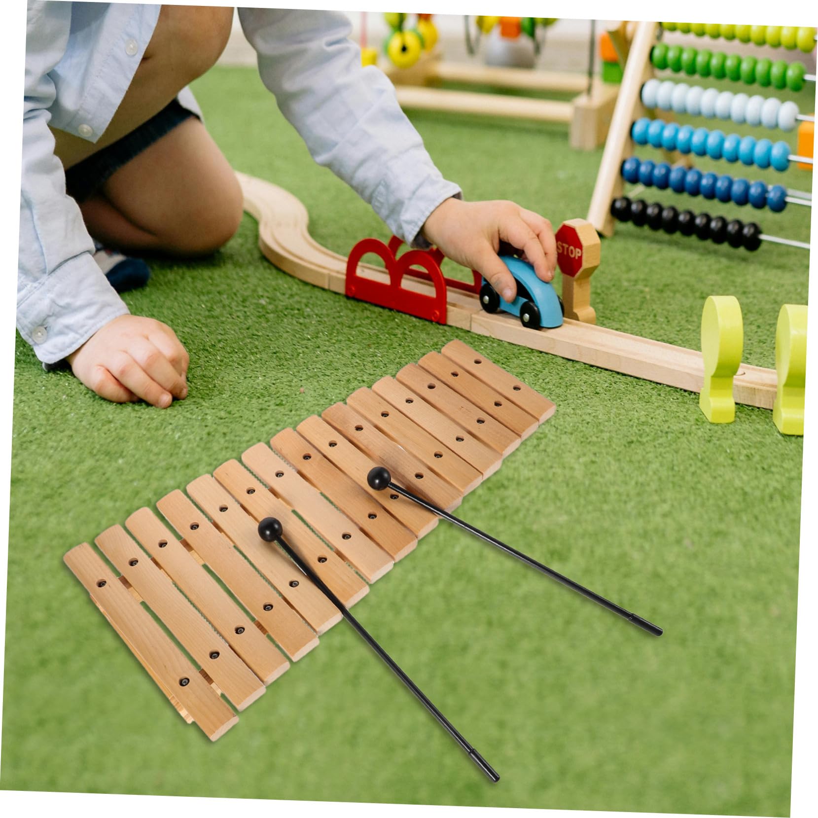 Xilofono in Legno 15 Note per Ragazzo Ragazza Strumento Musicale | Educazione Musicale e Sviluppo Sensoriale, Uso Casa e Scuola Materna, Include Battenti
