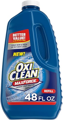 OxiClean Max Force - Recambio en espray removedor de manchas para lavandería, 48 onzas líquidas