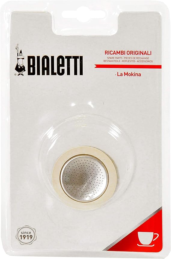 Bialetti GASKET AND FILTER SPARE FOR COFFEE MOKINA 1/2 CUP Bialetti