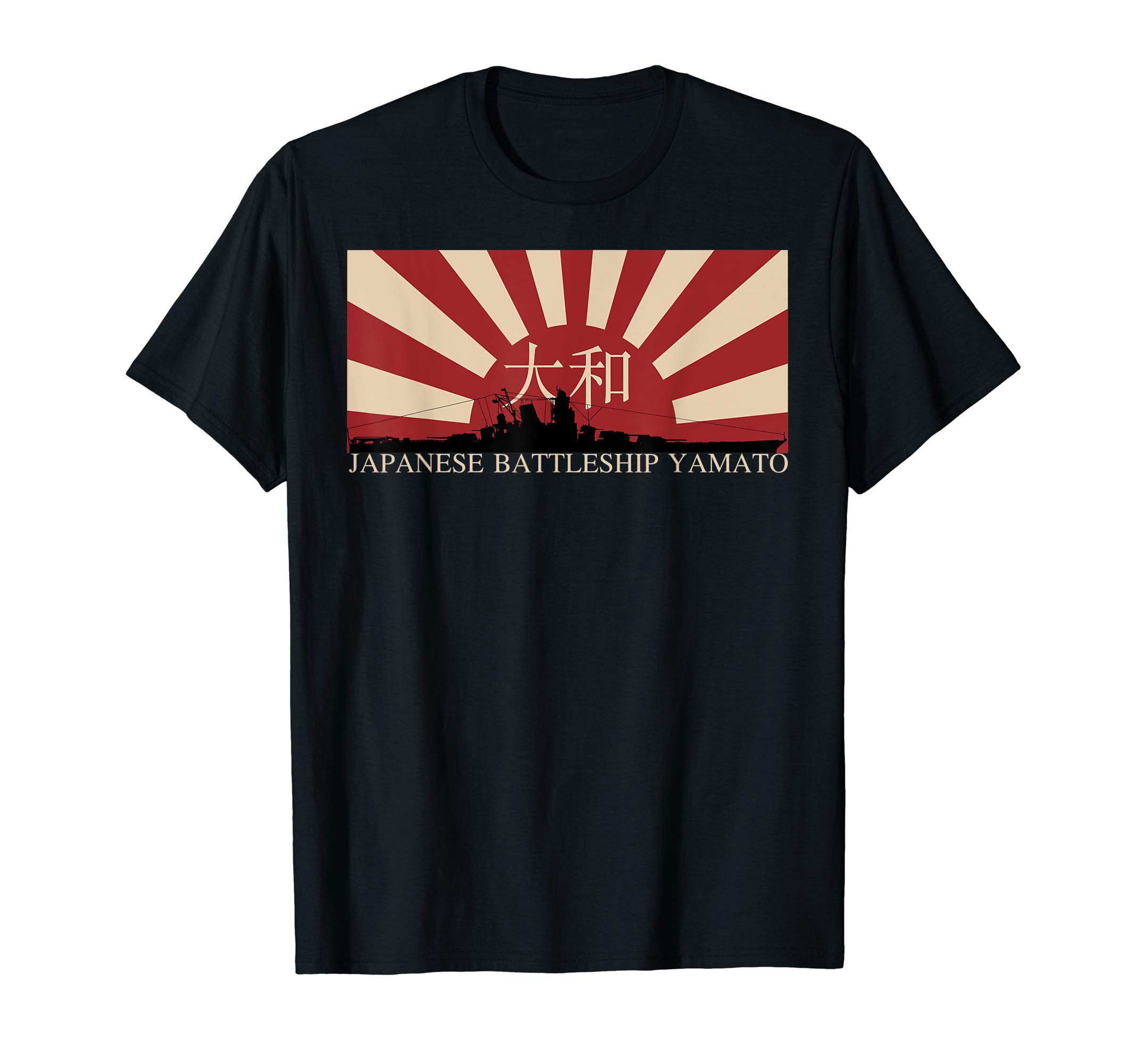 Japanese Battleship Yamato Rising Sun Flag T-Shirt
