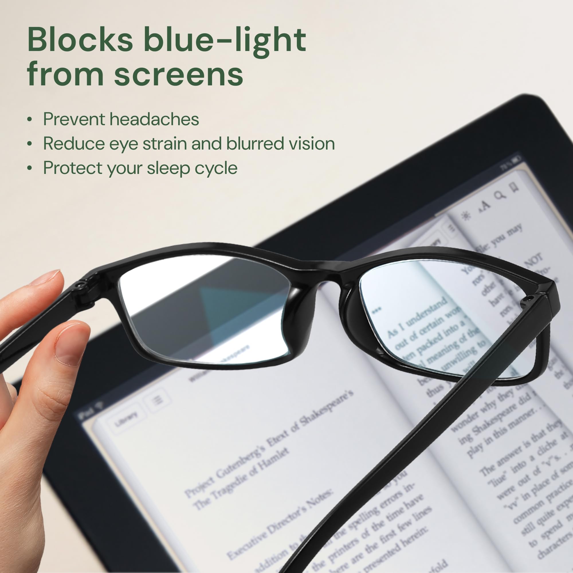 Gaoye - Juego de 6 lentes de lectura con bloqueo de luz azul para mujeres y hombres, lectores de lupa, lentes anti UV con 6 fundas de piel, 6 colores x 1, mediana