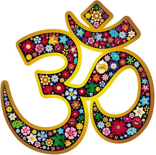 Om Aum Namaste - Calcomanía para ventana con símbolo de yoga (4.5 x 4.75 pulgadas)