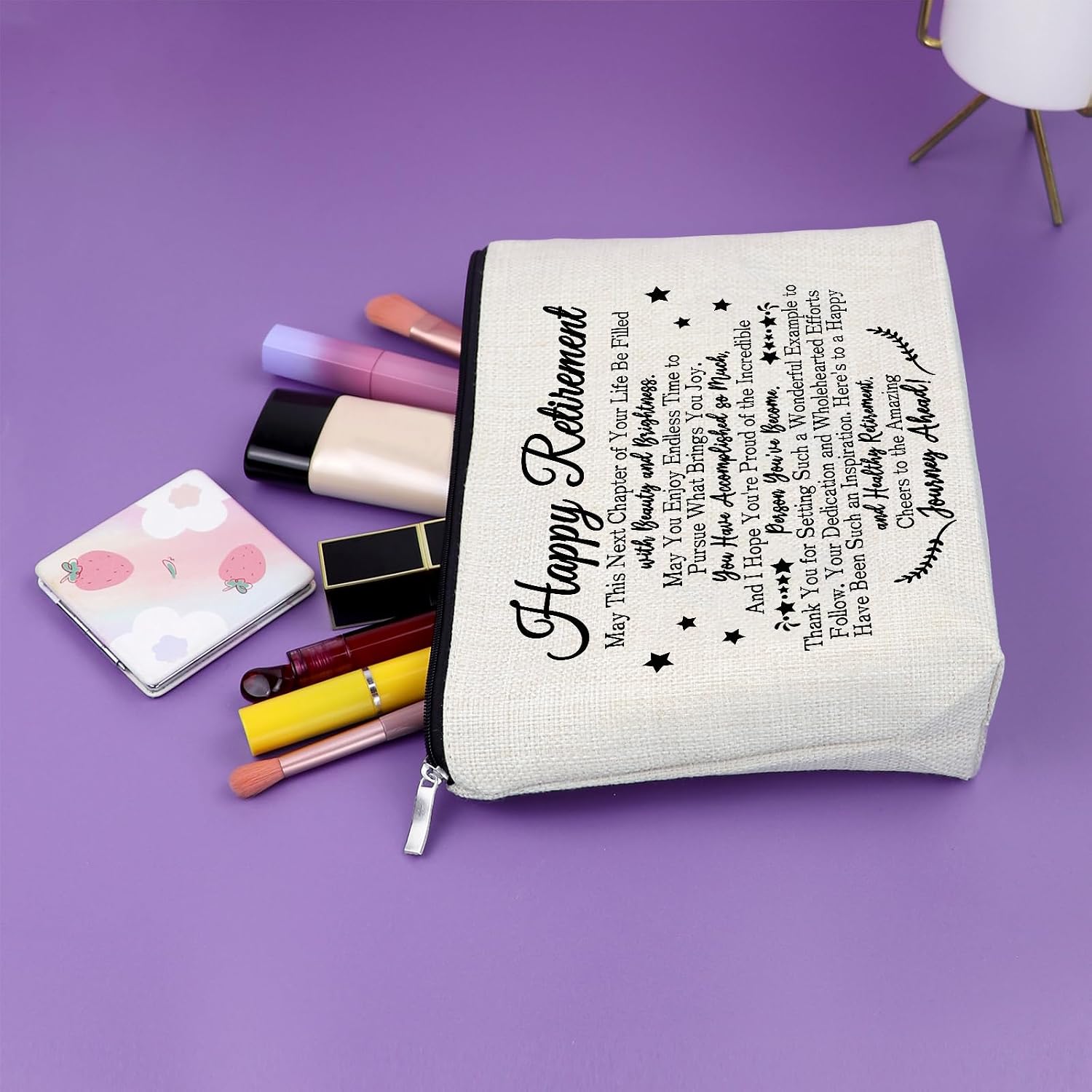 Sazuwu Funny Retired Travel Makeup Bag Retirement Gift for Woman image 5