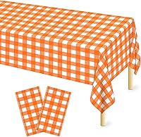Vista 49 de Mulbozy 2 manteles de plástico con lunares rosas y blancos para mesa rectangular, fundas de mesa de fiesta de confeti de puntos rosas para baby