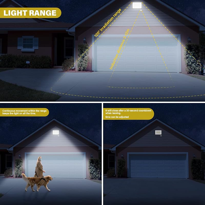 Willpower 200W 20000 lm LED reflektor mozgásérzékelővel, 6000K hideg fehér, IP66 vízálló