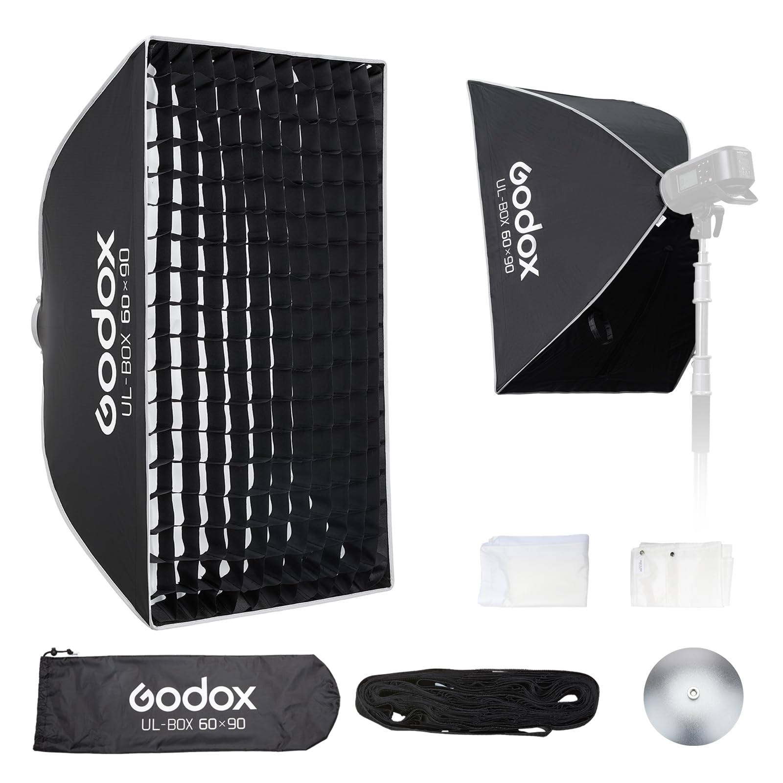 Godox UL-Box Quick Release Umbrella Softbox with Bowens Mount,Grid for Photography,Studio Photo MS200V MS300V SK400II (60x90cm)