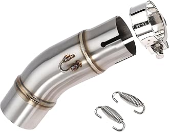 unrulysoul Motorcycle Exhaust Mid Pipe Muffler Mid-pipe for Kawasaki Ninja 400 Z400 2017-2022, for Ninja 250 300 650 EX250 EX300 Z250 Z300 2018-2022