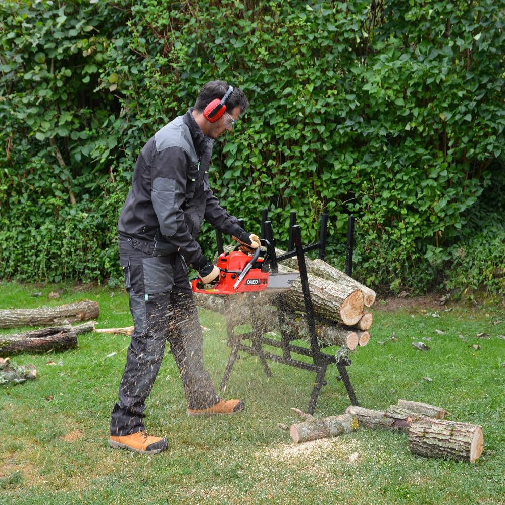 Chevalet De Sciage Robuste – Charge 400 Kg, Hauteur Réglable, Pour Tronçonneuse Et Bois De Chauffage - 4