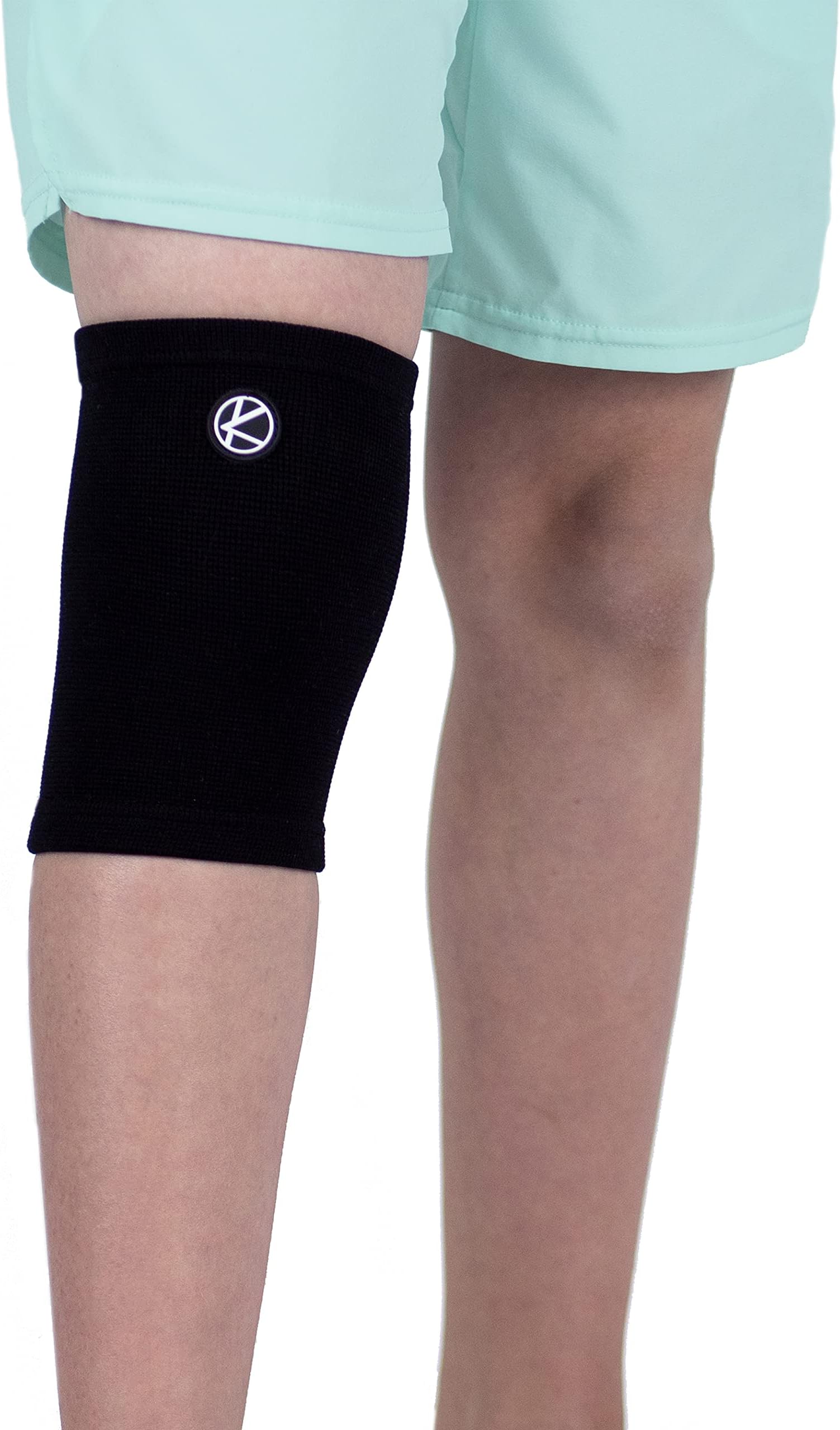 KARM Kids Knee Brace Sleeve - Youth Knee Compression Sleeve for Kids, Child - Support for Pain, Sports, Football, Basketball, Gymnastics, Recovery, Boys & Girls (Black)