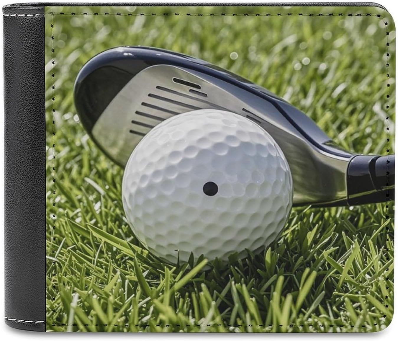Golf Ball Wallet Slim PU Bifold Design Wallet with Multiple Card Slots Wallets Extra Capacity Pocket Wallets