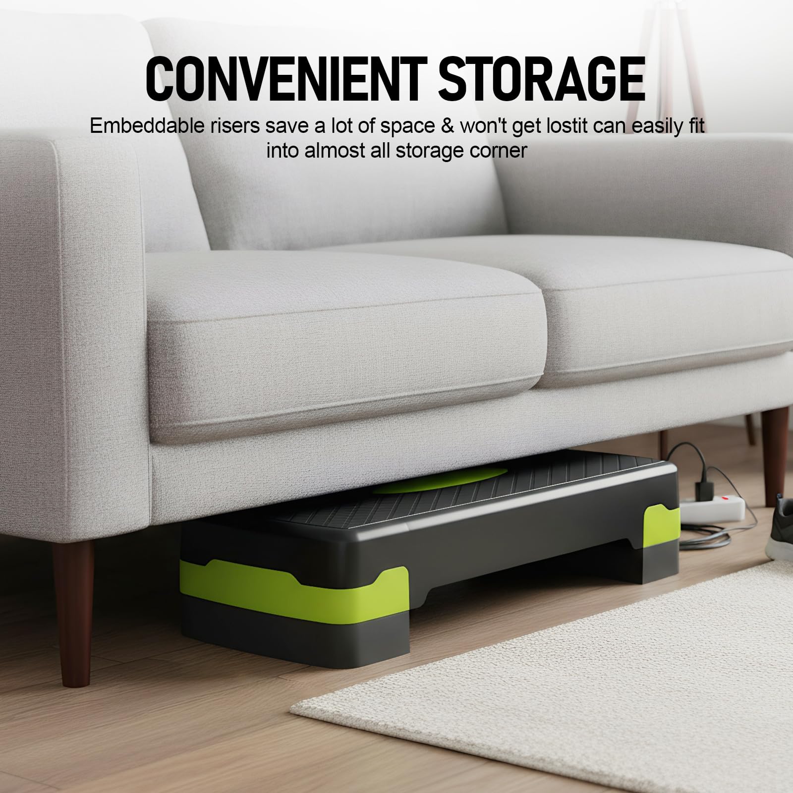 Stepper Fitness para Casa,Step Antideslizante Ideal para Ejercicios Aeróbicos y Fitness