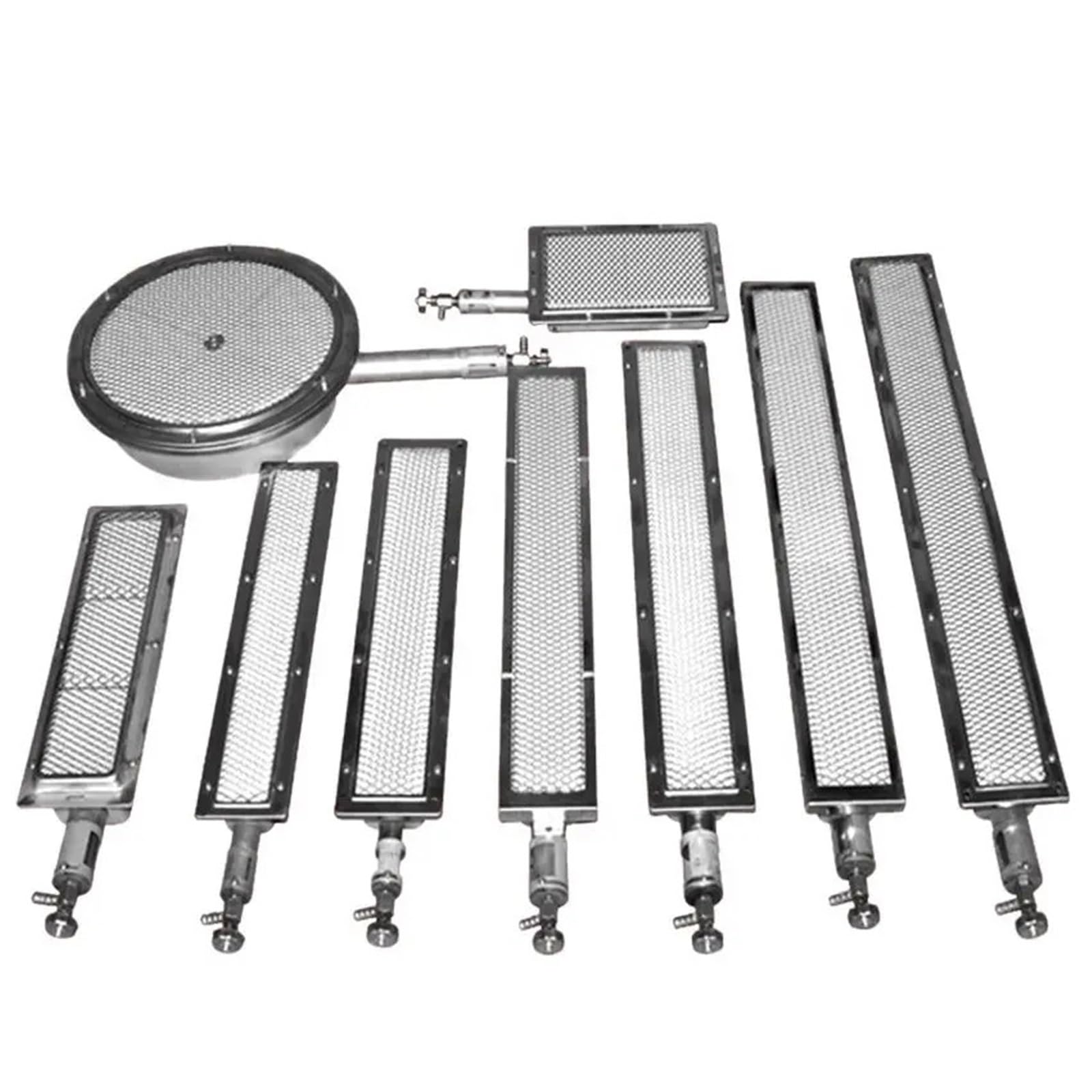Przenośny grill gazowy do grilla, palnik ze stali nierdzewnej i aluminium z wymiennymi dyszami (31 x 20 cm) - idealny na kemping, tailgating i gotowanie na świeżym powietrzu