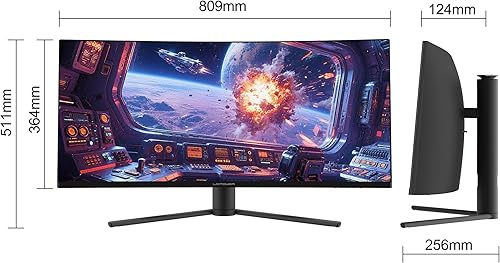 LC-POWER 34" UWQHD 180Hz Monitor — šoninis vaizdas