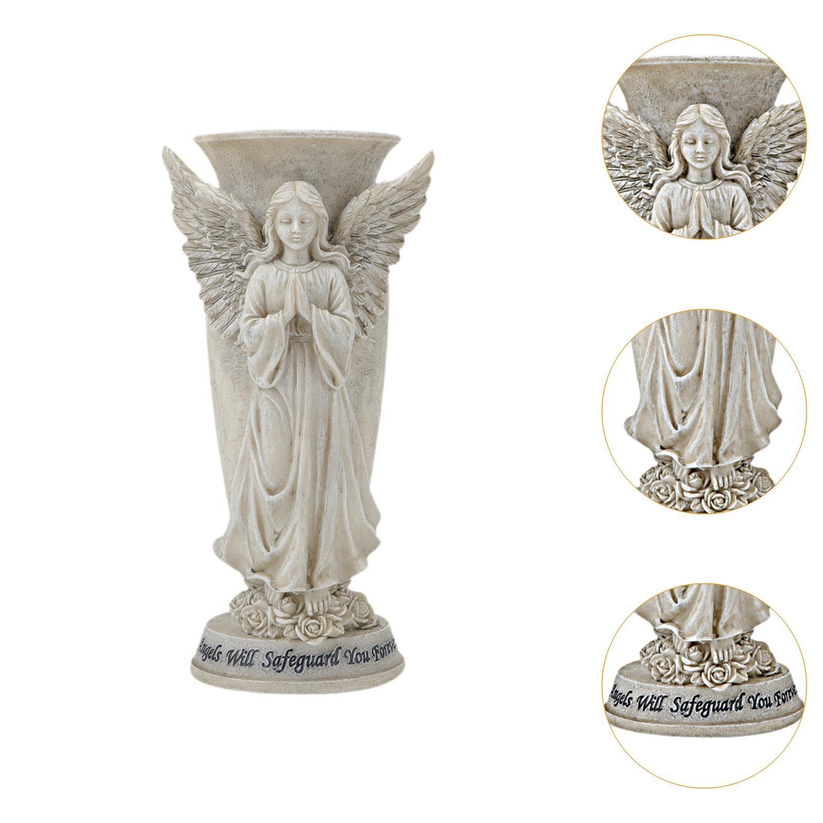 Engel Beten Blumenvase Praktisch mit Spikes Stabile Friedhofsdeko