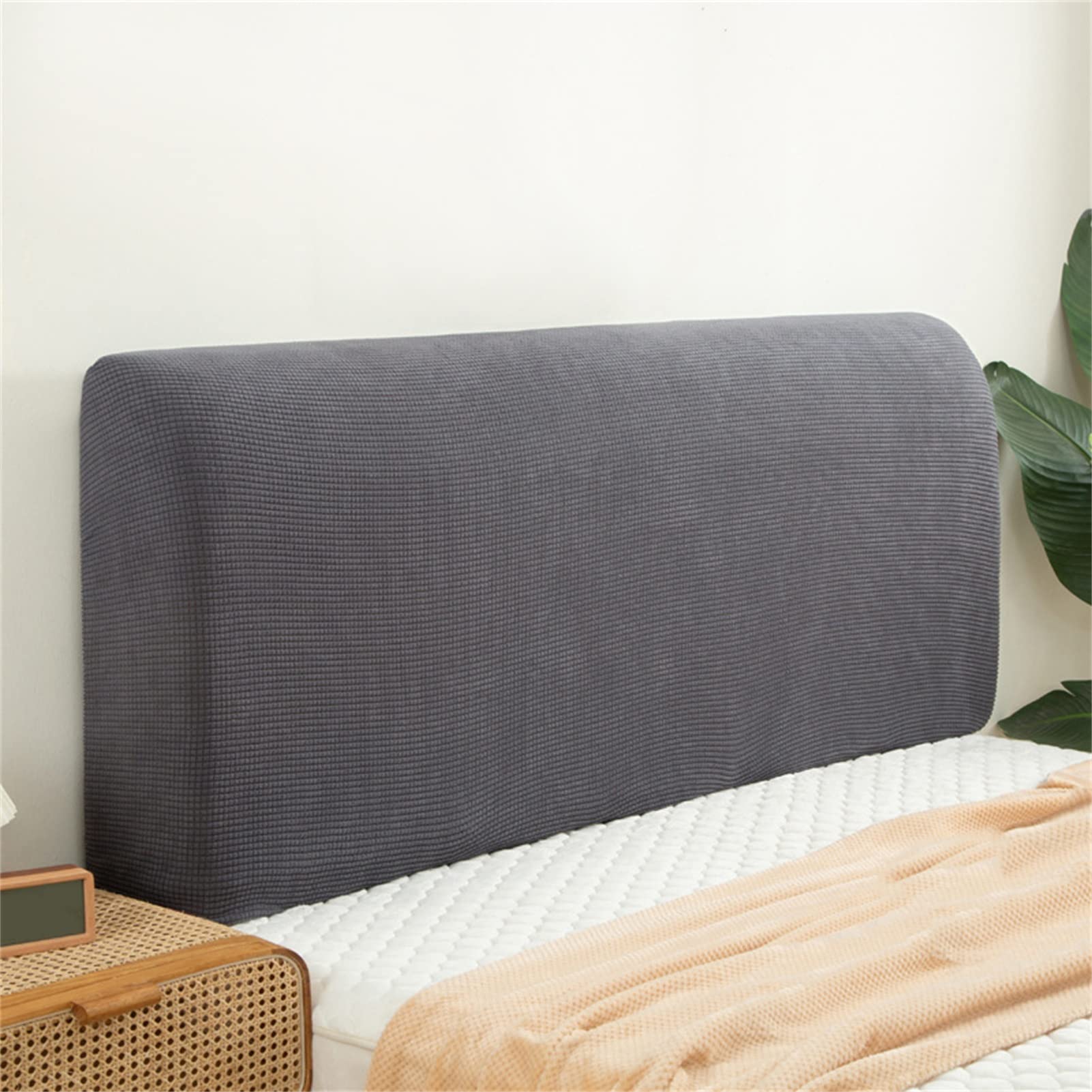 Xjhkg Darkgray Bed Head Cover, Elastic Headboard Slipcover For Bedroom Décor(,1.5M)