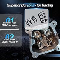 Vista 4 de Kit de resortes de válvula de 26 lb para Predator 196cc 212cc para Honda Clones GX160 y GX200 Hemi y sin Hemi Go Kart Resortes de motor de carreras