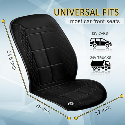 Miniatura 5 de Practisol Funda de terciopelo para asiento de automóvil, cojín de felpa suave para asiento de automóvil para conducir, funda cálida para asiento