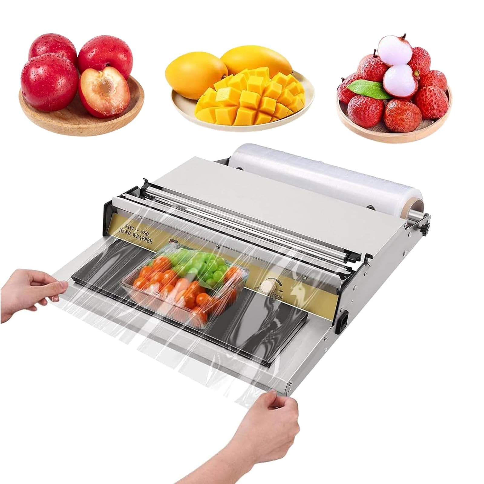 Máquina de envasado de alimentos para conservar carnes y frutas frescas en bandejas