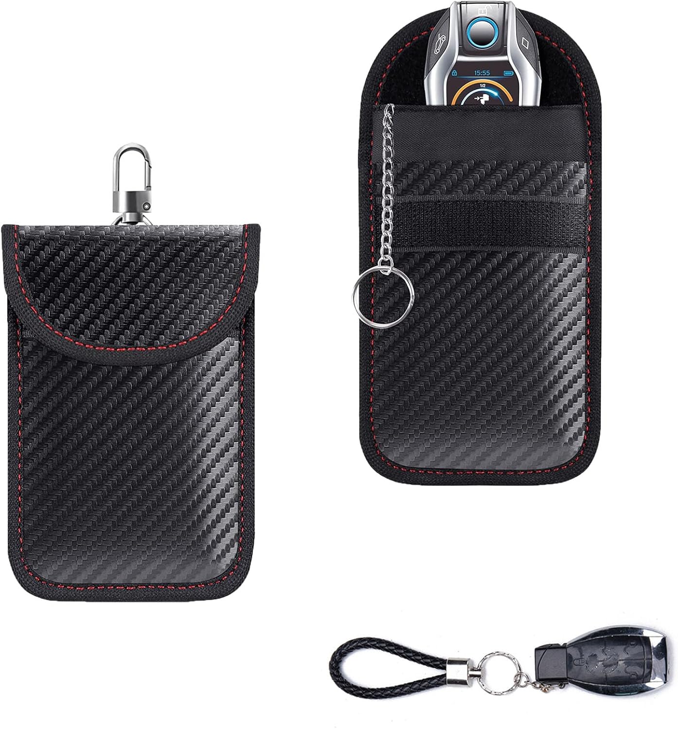 2PCS Car Key Signal Blocker Pouch Car Key Signal Blocker with keyless