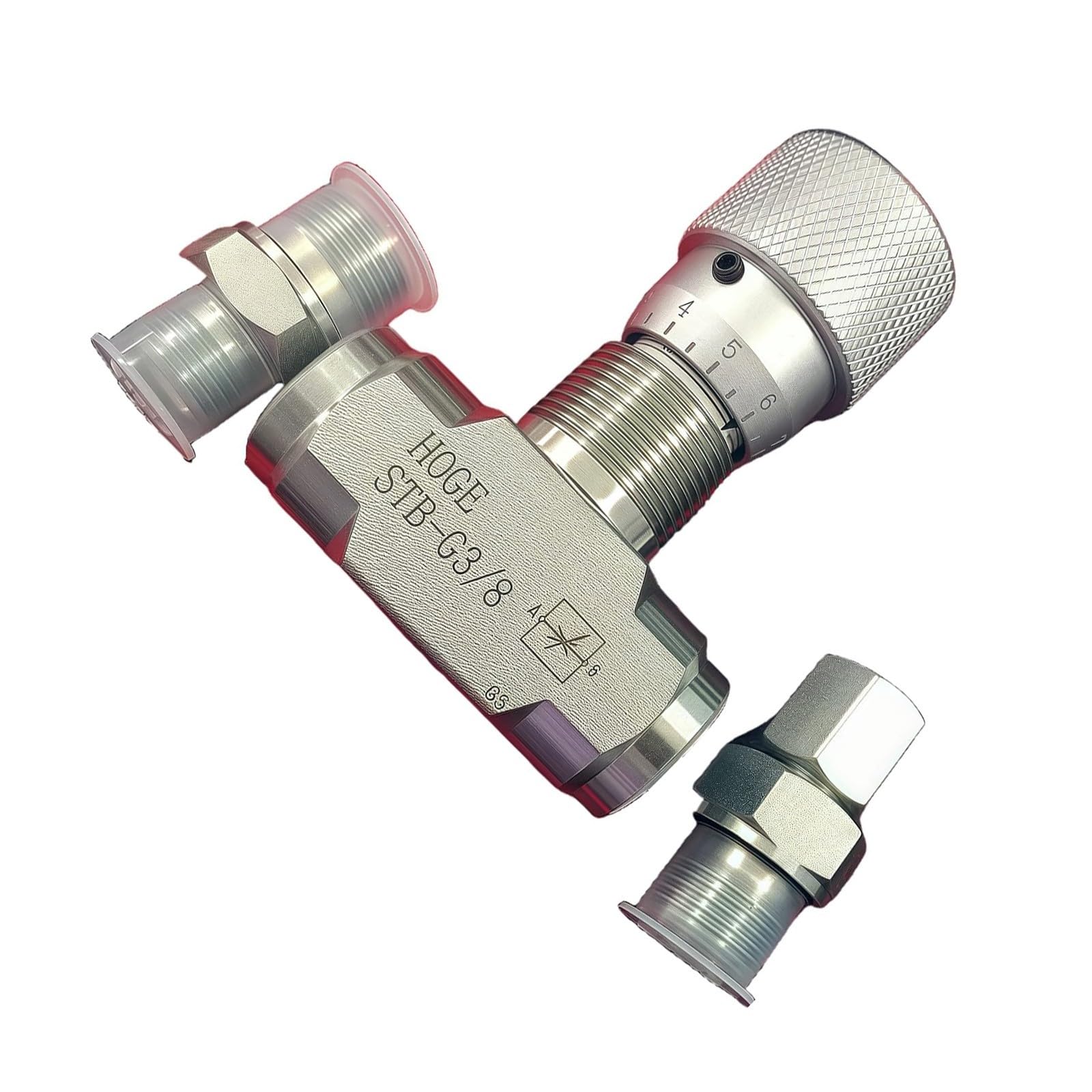 3 / 8Inch Adjustable Hydraulic Flows Control Two Way Valves High Pressure Precisions Speed Regulating Valves Enduring High Pressure Hydraulic Flows Regulator