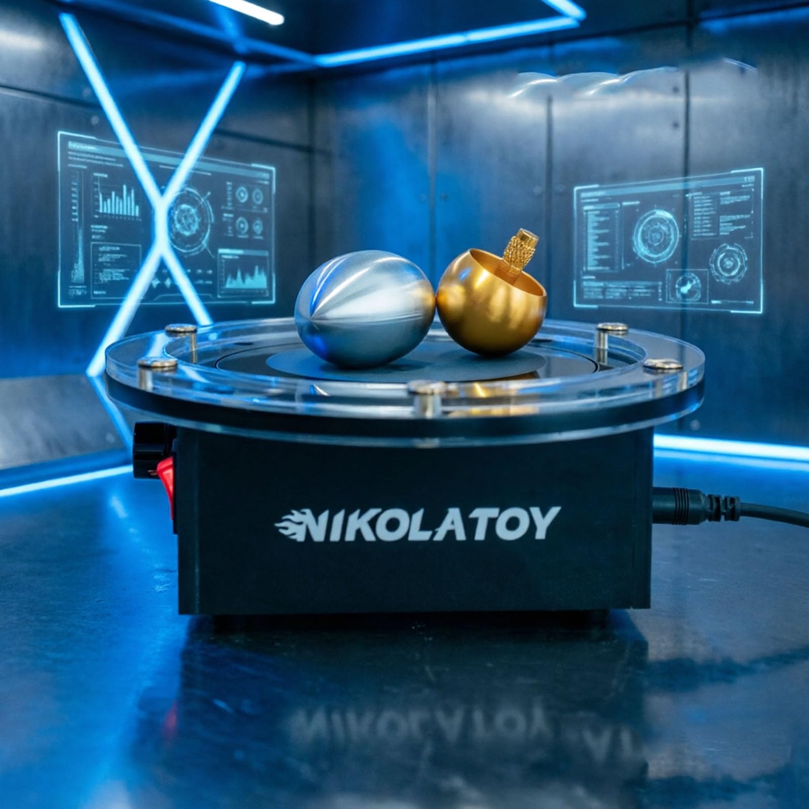 Columbus elektromagnetyczne jajko wiroprądowe, stojące jajko kolumba, demonstruje elektromagnetyczne prądy wirowe i zasadę silnika prądu stałego, do nauczania fizyki, nauki praktycznej