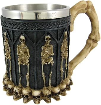 Ossuary Style Skeleton Tankard Coffee Mug Cup