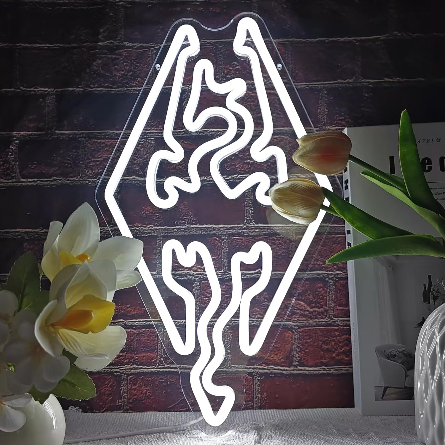 Vveikea Game Neon Sign Dragon Led Sign Neon Lights Adjustable Gamer Neon Light Sign Gaming Room Light Up Signs for Wall Decor for Boy Man Gifts