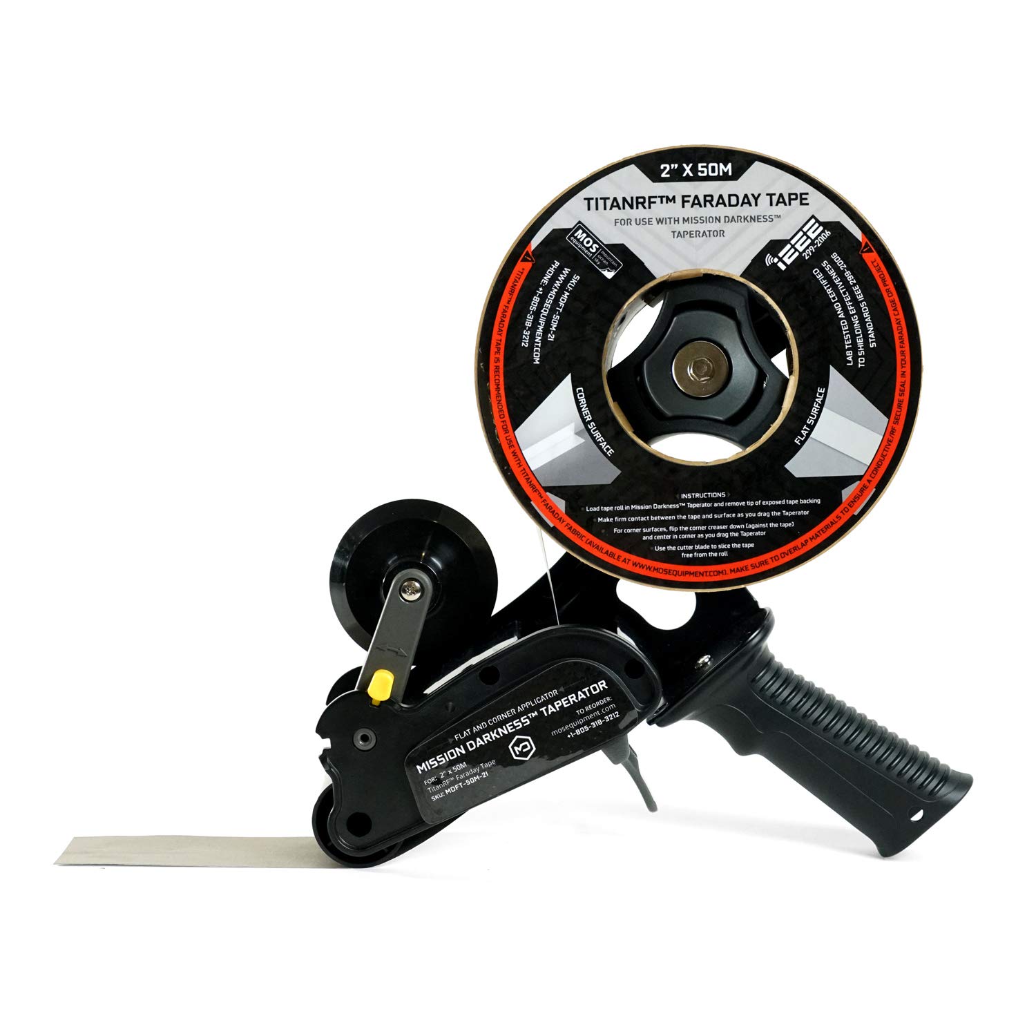 Mission Darkness Taperator Flat Surface and Corner Seam Tape Applicator Tool for RF Shielding Construction Projects (Kit Includes Two 2