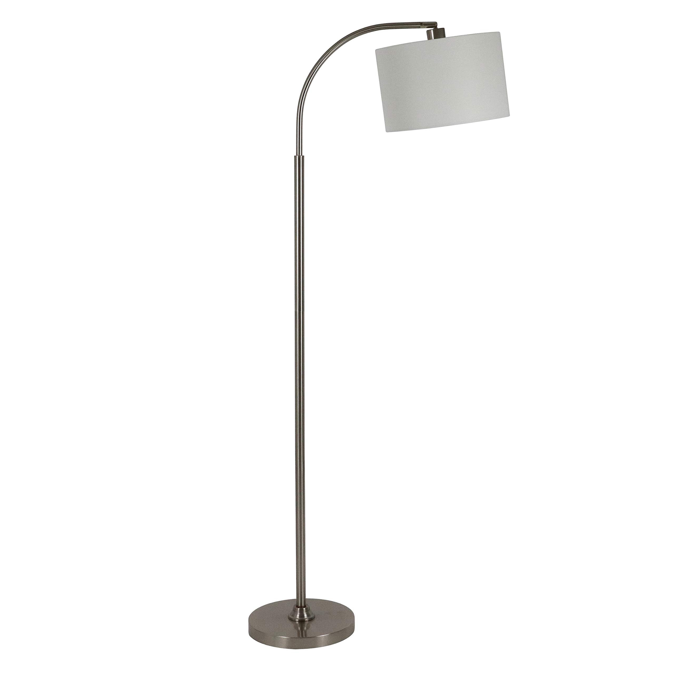 Photo 1 of **USED,DAMAGED LAMP COVER**
Décor Therapy PL3931 Asher Floor lamp, Brushed Steel