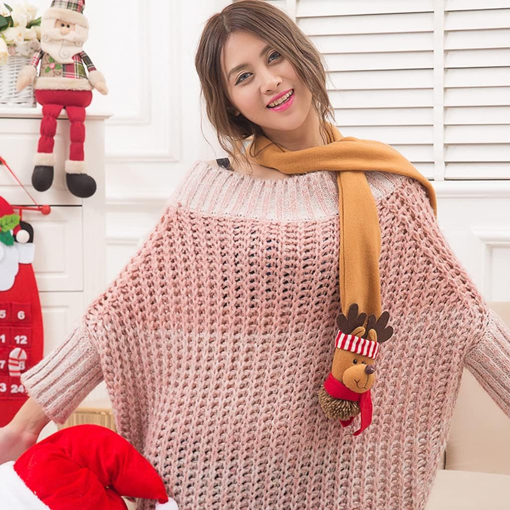 Scarf,Winter Warm Scarf Winter Christmas Scarf for Kid Adult Warm Soft Ready Parent-child Outfit Scarf Neck Warmer