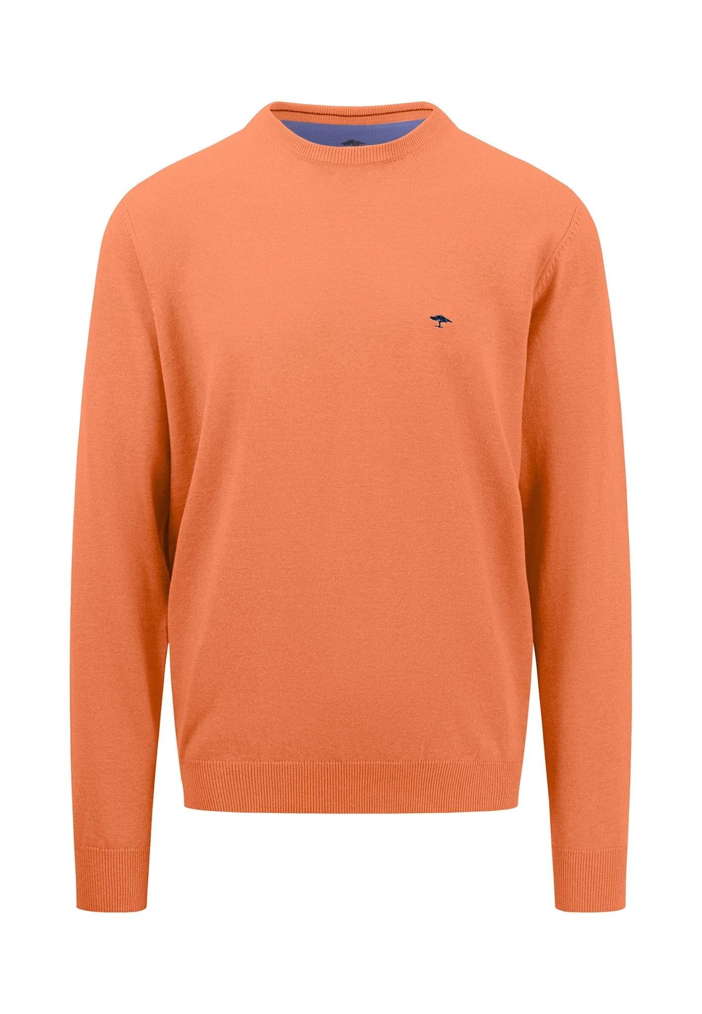 FYNCH-HATTON Feinstrickpullover mit O-Ausschnitt aus 100% Baumwolle