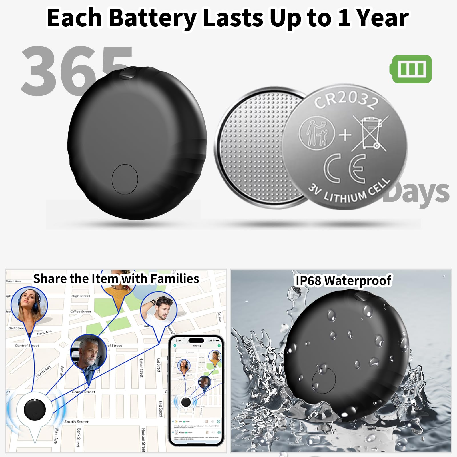 Smart Tracker Tag, GPS Trackers Auto Ohne ABO Kompatibel mit Apple „Wo Ist?“ (iOS Nur), Mini Schlüsselfinder für Schlüssel Gepäck Koffer, Bluetooth Tracker Tag für Kinder Hund, 5er Pack