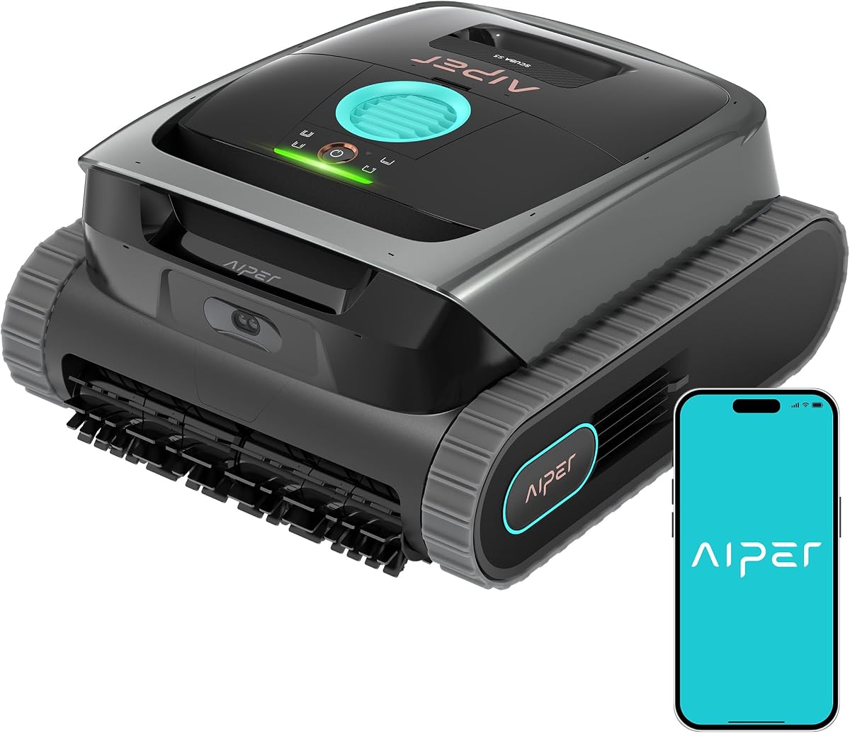 AIPER (Nuovo 2026 Scuba S3 Robot Piscina, Plan de Limpieza Semanal Personalizado, Aparcamiento Automático, Limpiafondos Ligero con App, Succión Potente, Robot Limpiafondos Piscina Fondo y Paredes
