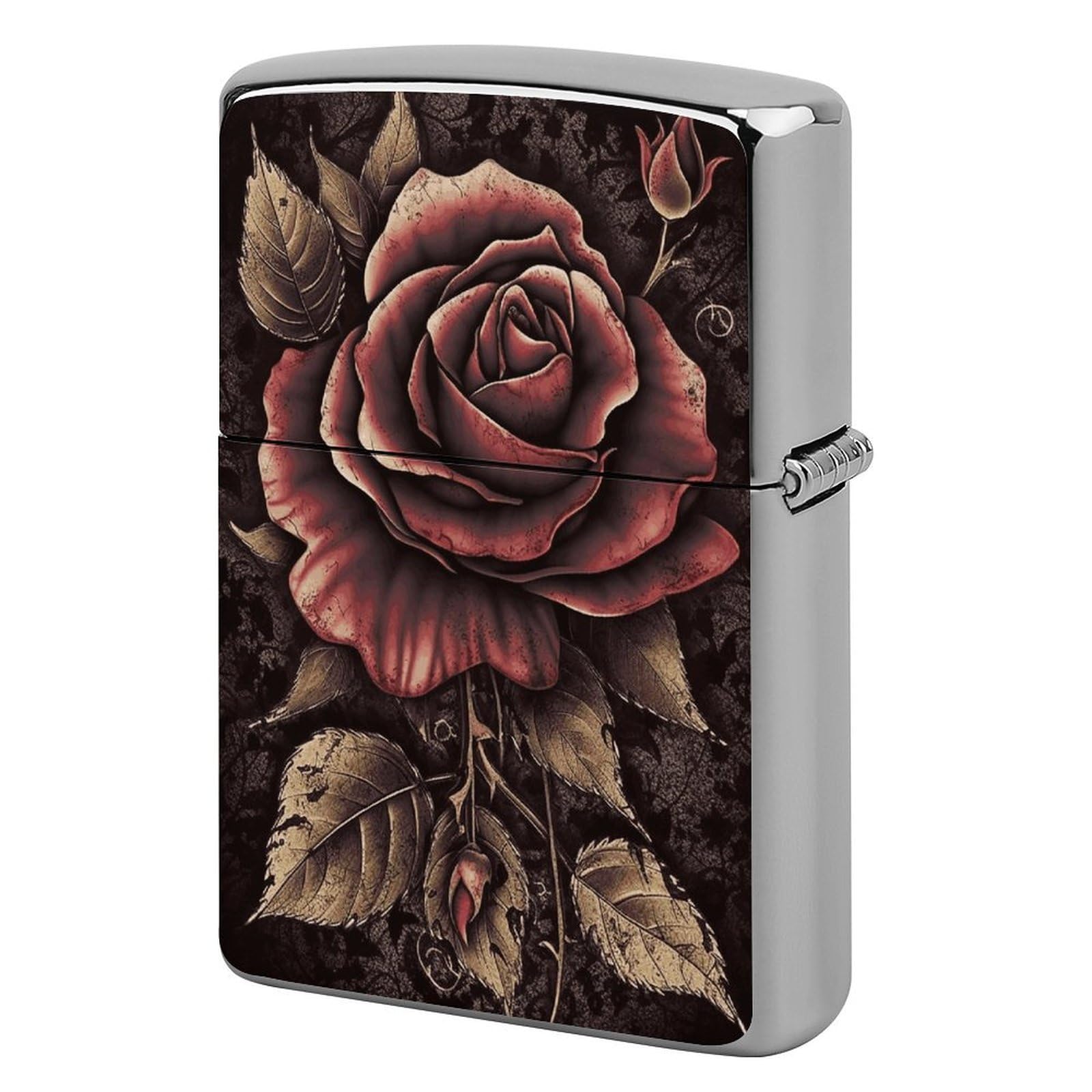 Fekiloot Style Gothic Rose Lighter Case Cover Lighter Holder