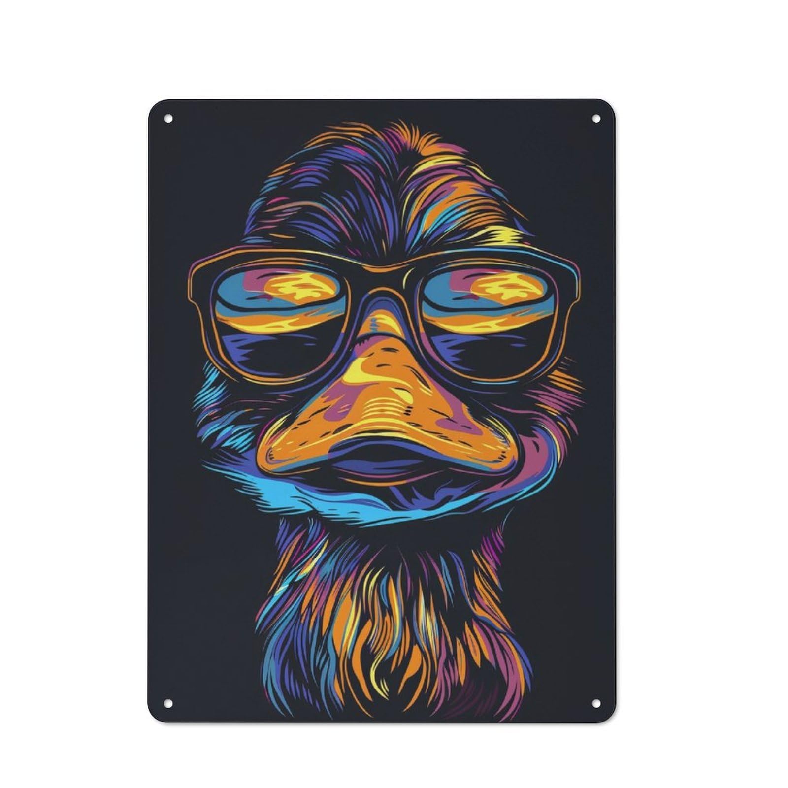 Junmoney Platypus Colorful Metal Gift Sign 40X30cm, Vintage Home Wall Decor For Home, Shop, Pub Or Studio Wall