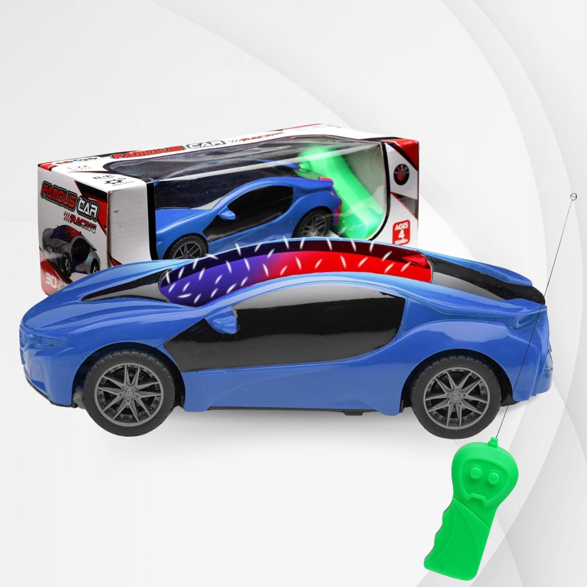 KID KRAZE® Battery Operated 3D Lights Famous Remote Control High Speed Racing Car Toy for Kids (Blue) (B0D2D528D2) Amazon Price History, Amazon Price Tracker
