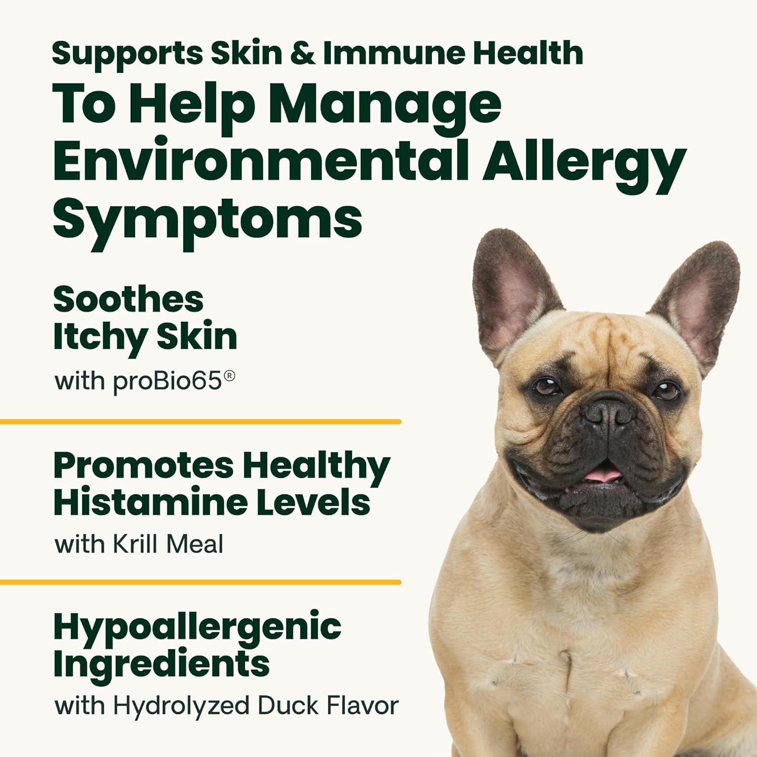 VetriScience Allergy & Itch Support Chews for Dogs, Duck, 75 Count — Amazon image 3