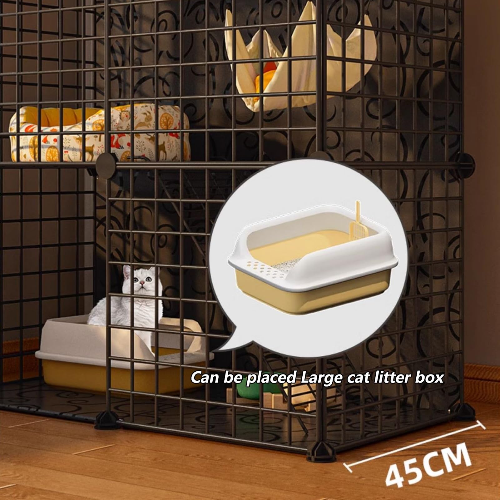 【半額】猫ケージ 猫囲い 大型2階建て はしご付き DIY 猫囲い 小動物ハウス Amazon.co.jp: 猫ケージ猫の囲い、はしご付き猫用大型2階建て