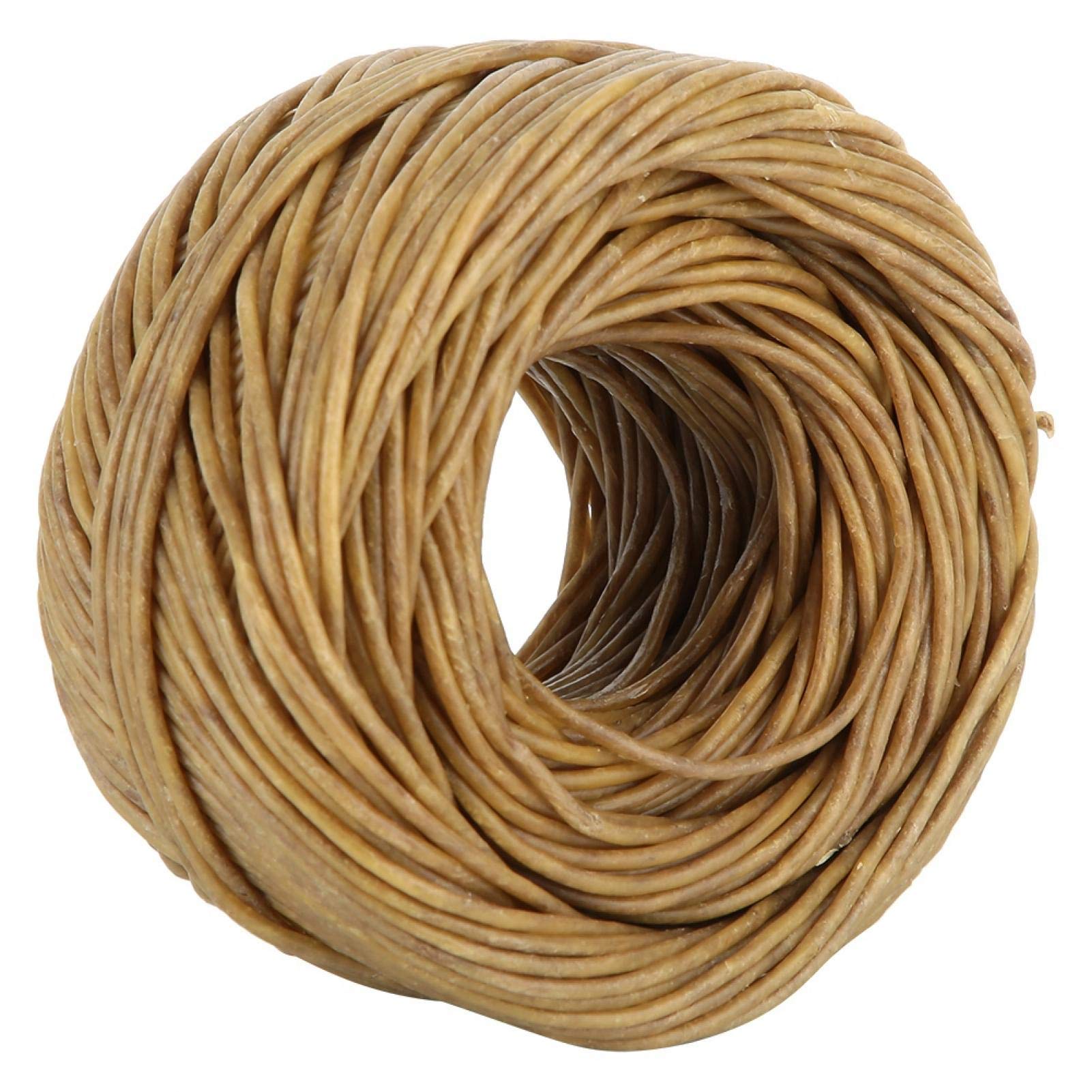 Hemp Wick, Fiber Wick Natural Beeswax Candle Wick, Organic Spool Hemp Wick with Natural Beeswax, 200 Feet Scented No Smoke Candle Wick for Making Candle DIY(Brown)