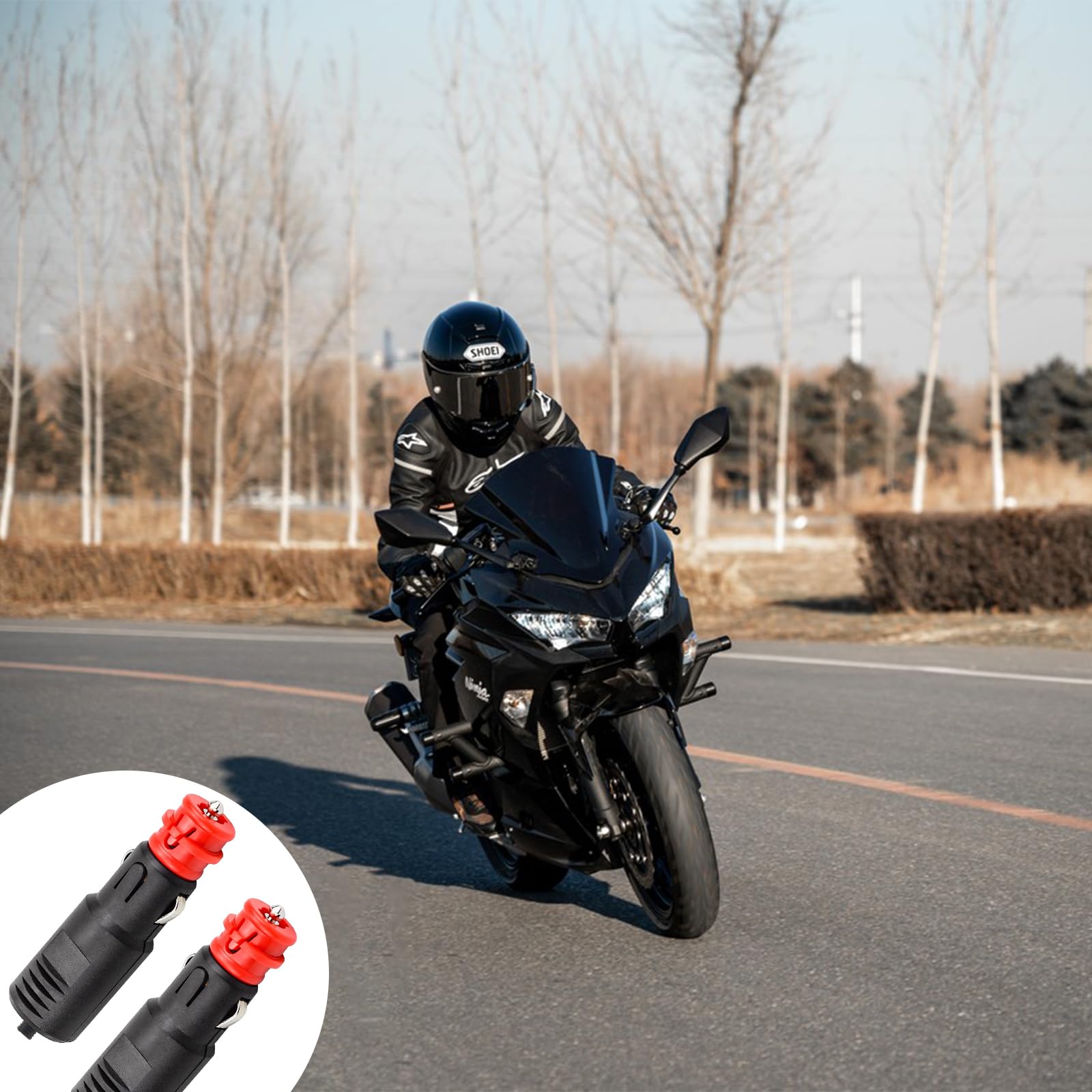 OMIGA 4 Prises Allume-Cigare Mâle 12V-24V Avec 8 Fusibles - Pour Camion, Voiture, Bateau, Moto