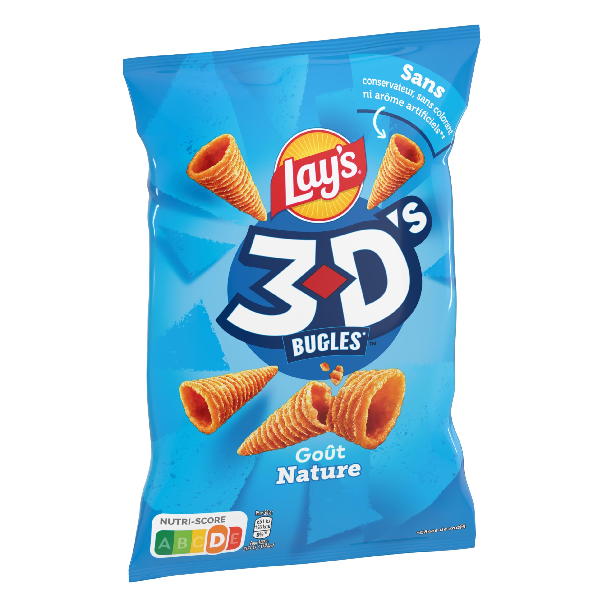 Lay's 3D's Bugles Nature, 85 g - Lot de 15