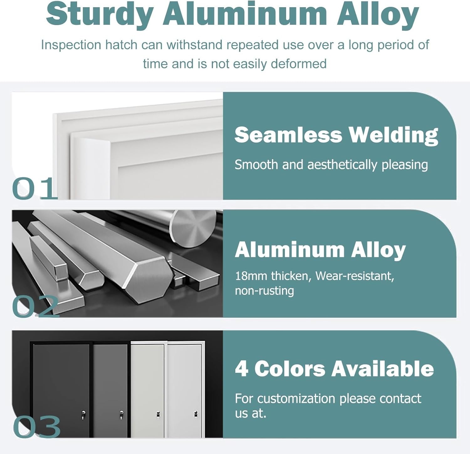 Sealed Soundproof Drywall Access Panel with Lock, Metal Inspection Service Door Access Hatch for AC Duct/HVAC, Waterproof Insulation Attic Access Door(16x16in)