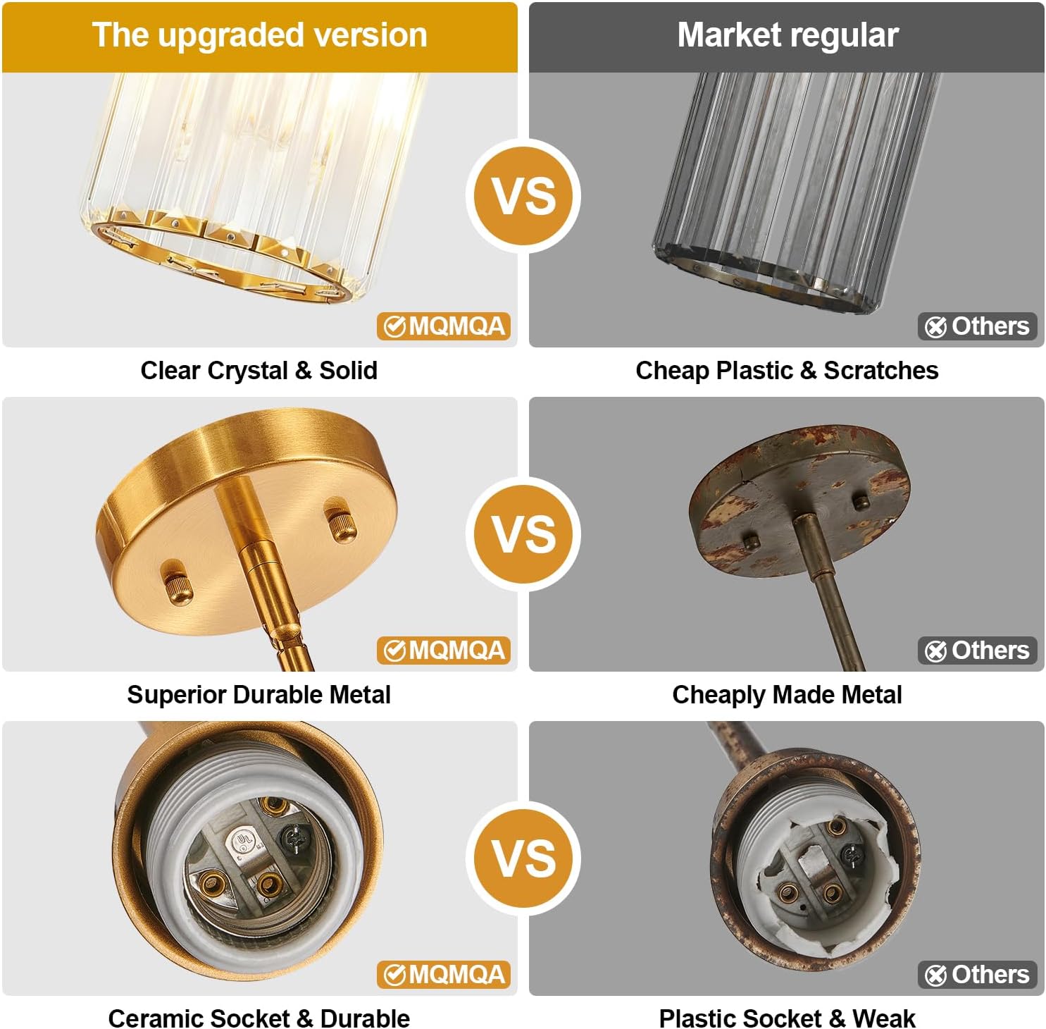 1 Pack Brushed Gold Pendant Lights Kitchen Island, Modern Crystal Chandelier Kitchen Pendant Lighting Over Island, Adjustable Hanging Mini Light Fixtures for Dining Room Hallway Corridor Bedroom